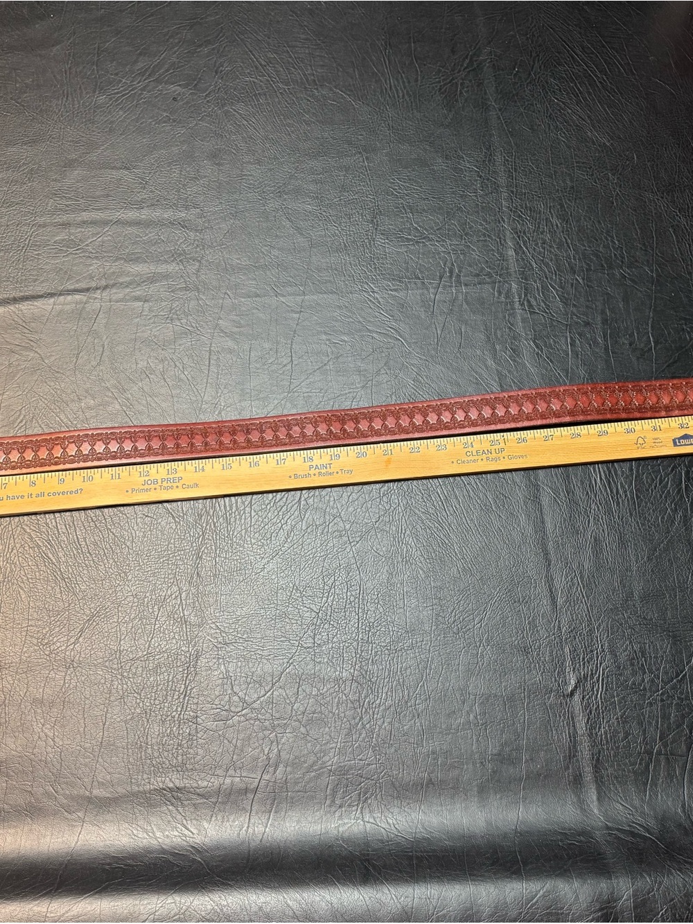 Fossil Genuine Leather Tooled Concho Belt Brown Western Boho Floral Medallion - Picture 6 of 8
